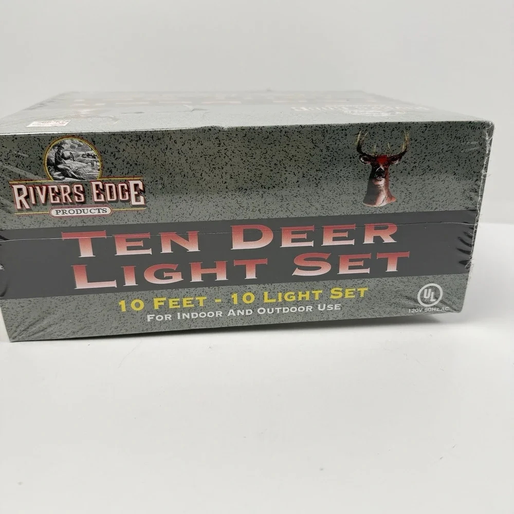 Rivers Edge Deer Light String Set 10 Piece Buck Christmas Hunting Cabin Camp